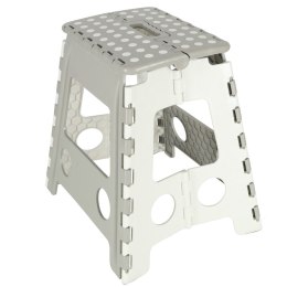 Stołek taboret składany antypoślizgowy wysoki 39,5 cm jasny szary