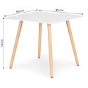 Stolik kuchenny nowoczesny drewniany kwadratowy 80x80 cm ModernHome
